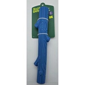 Boots & Barkley Rubber Throw Fetch Stick‎ Tough 12" Crinkle Dog Large Toy Blue